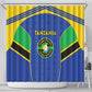 Afro Tanzania Football Shower Curtain Go Taifa Stars Go - African Pride