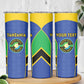 Afro Tanzania Football Custom Skinny Tumbler Go Taifa Stars Go - African Pride