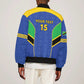 Afro Tanzania Football Custom Sleeve Zip Bomber Jacket Go Taifa Stars Go - African Pride