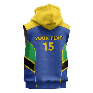 Afro Tanzania Football Custom Sleeveless Hoodie Go Taifa Stars Go - African Pride