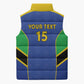 Custom Tanzania Football Sleeveless Puffer Jacket Go Taifa Stars Go
