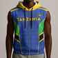 Afro Tanzania Football Custom Sleeveless Zip Hoodie Go Taifa Stars Go - African Pride