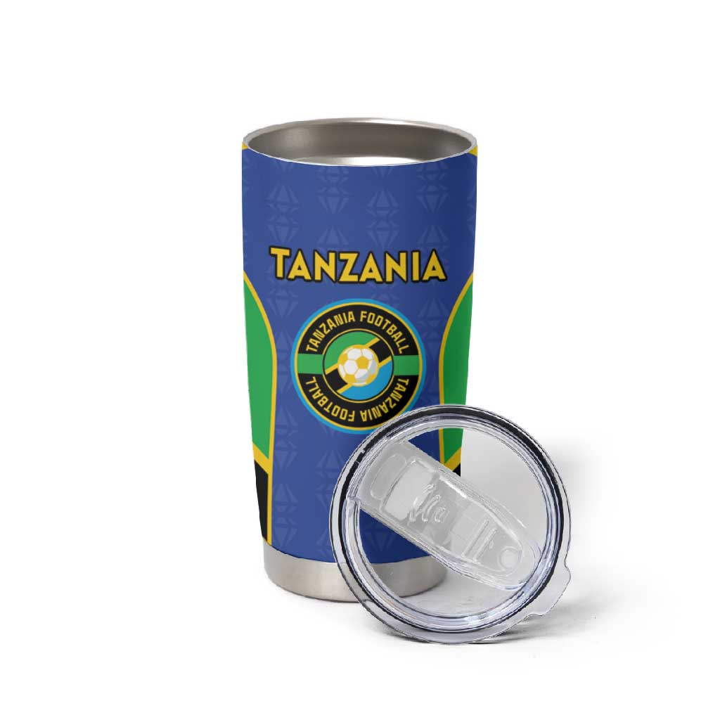 Afro Tanzania Football Custom Tumbler Cup Go Taifa Stars Go - African Pride