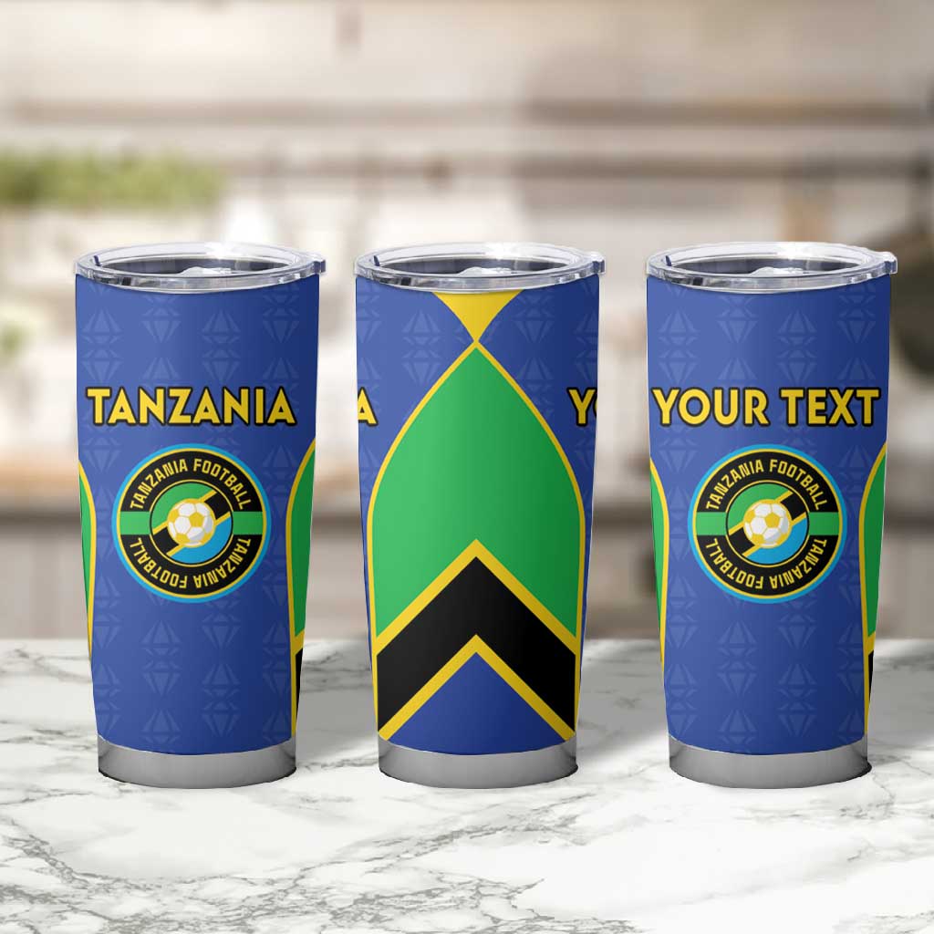 Afro Tanzania Football Custom Tumbler Cup Go Taifa Stars Go - African Pride