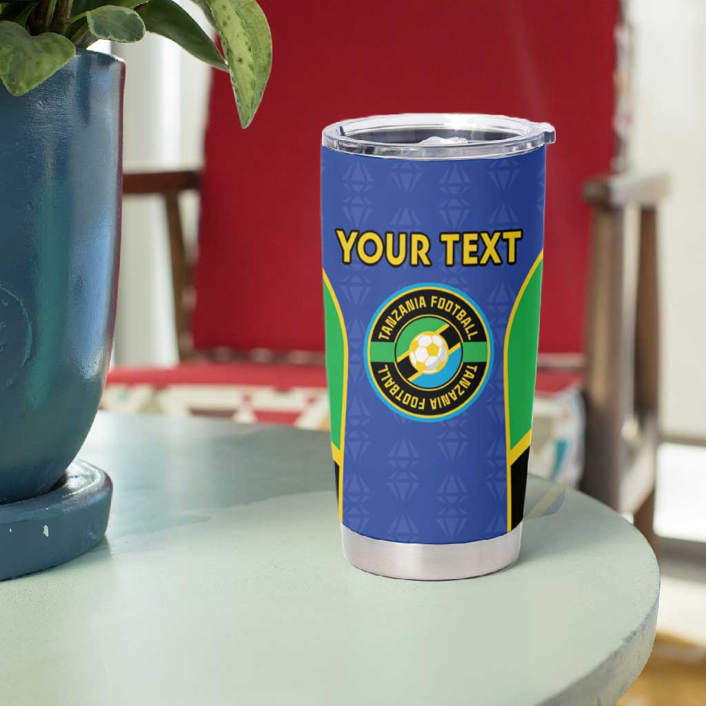 Afro Tanzania Football Custom Tumbler Cup Go Taifa Stars Go - African Pride