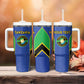 Afro Tanzania Football Custom Tumbler With Handle Go Taifa Stars Go - African Pride