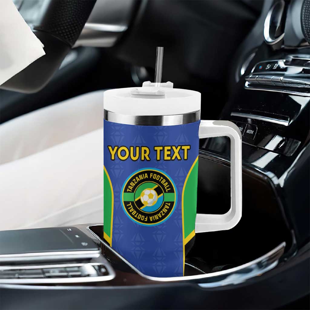 Afro Tanzania Football Custom Tumbler With Handle Go Taifa Stars Go - African Pride