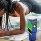 Afro Tanzania Football Custom Tumbler With Handle Go Taifa Stars Go - African Pride