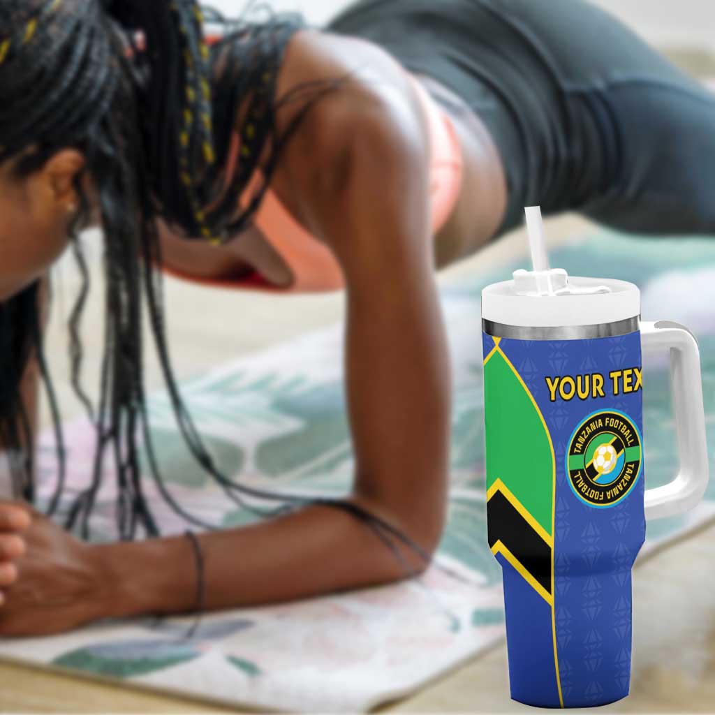 Afro Tanzania Football Custom Tumbler With Handle Go Taifa Stars Go - African Pride