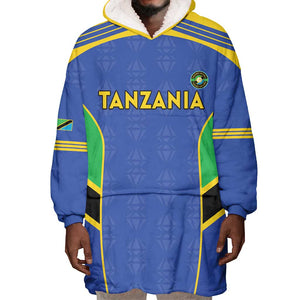 Afro Tanzania Football Custom Wearable Blanket Hoodie Go Taifa Stars Go - African Pride