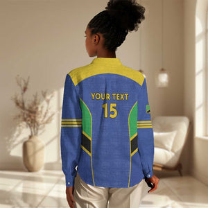 Afro Tanzania Football Custom Women Casual Shirt Go Taifa Stars Go - African Pride