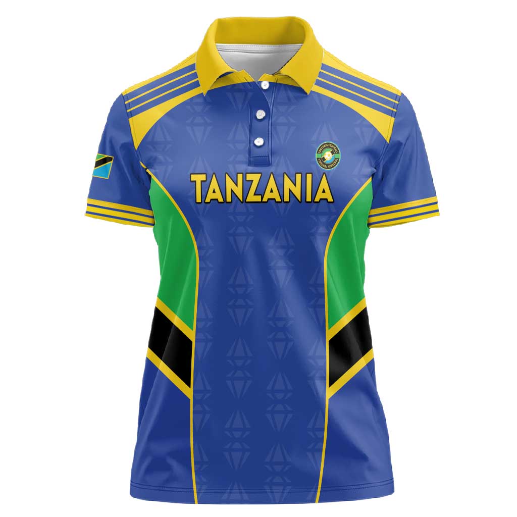Afro Tanzania Football Custom Women Polo Shirt Go Taifa Stars Go - African Pride
