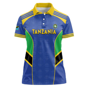Afro Tanzania Football Custom Women Polo Shirt Go Taifa Stars Go - African Pride