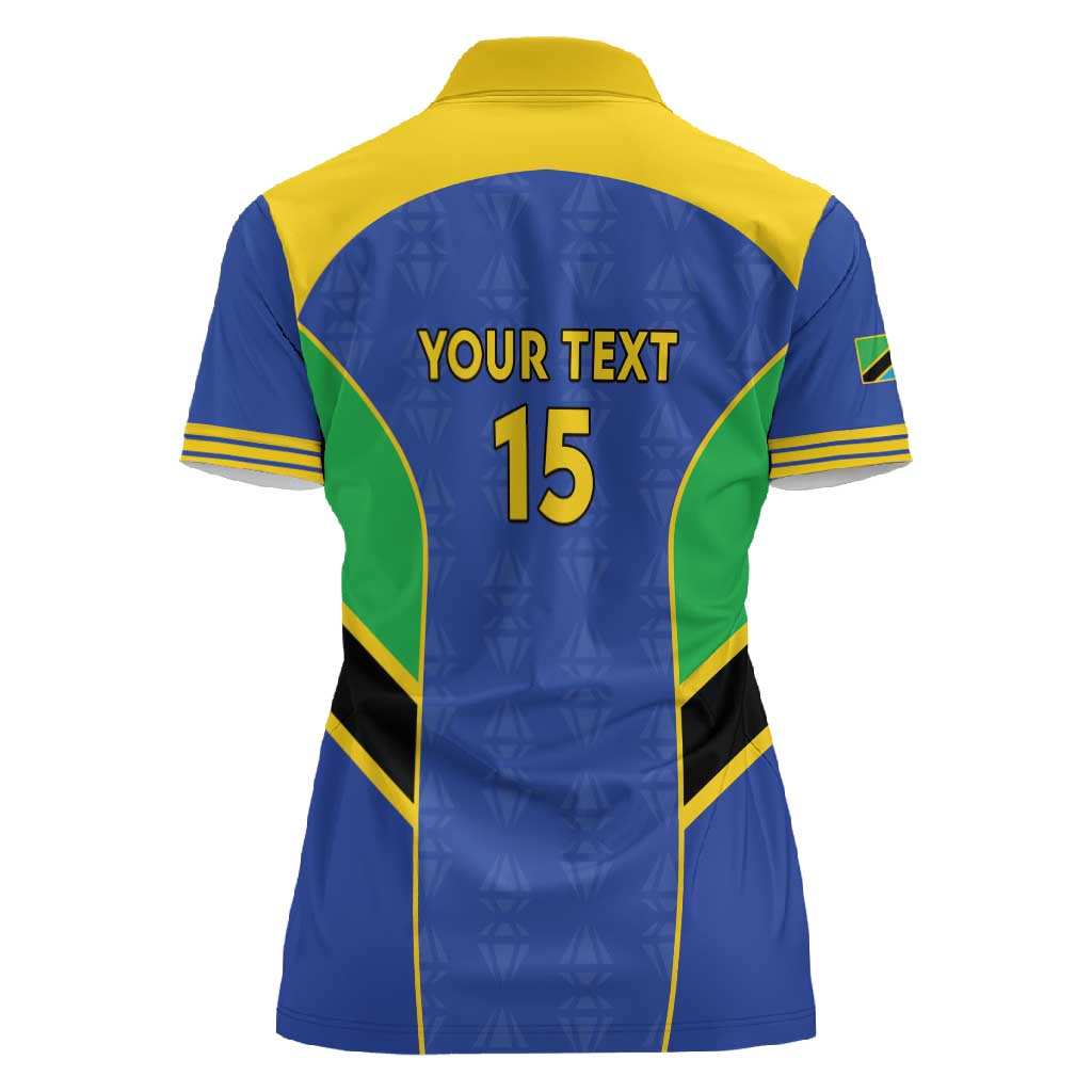 Afro Tanzania Football Custom Women Polo Shirt Go Taifa Stars Go - African Pride
