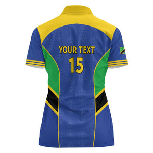 Afro Tanzania Football Custom Women Polo Shirt Go Taifa Stars Go - African Pride