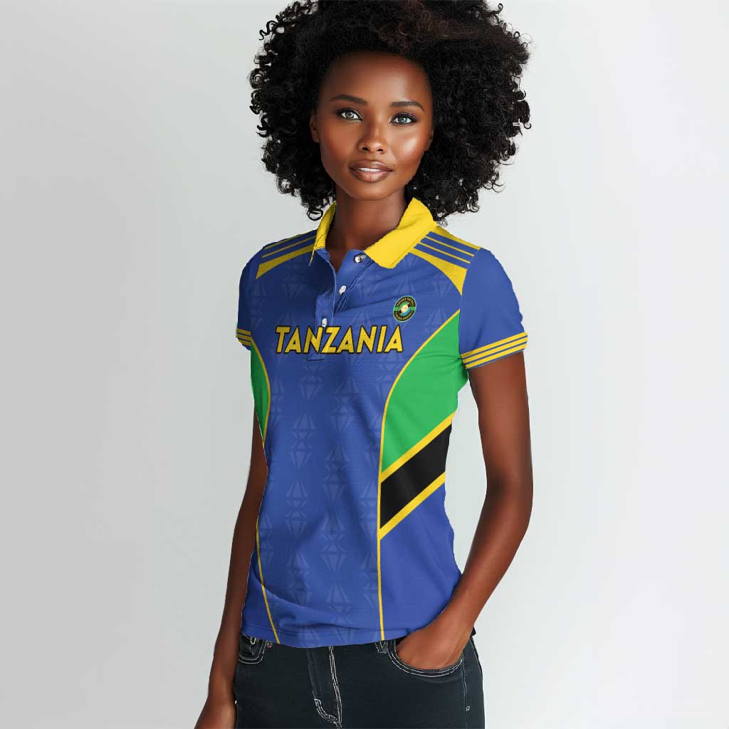 Afro Tanzania Football Custom Women Polo Shirt Go Taifa Stars Go - African Pride
