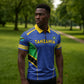 Custom Tanzania Football Zipper Polo Shirt Go Taifa Stars Go