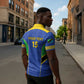 Custom Tanzania Football Zipper Polo Shirt Go Taifa Stars Go