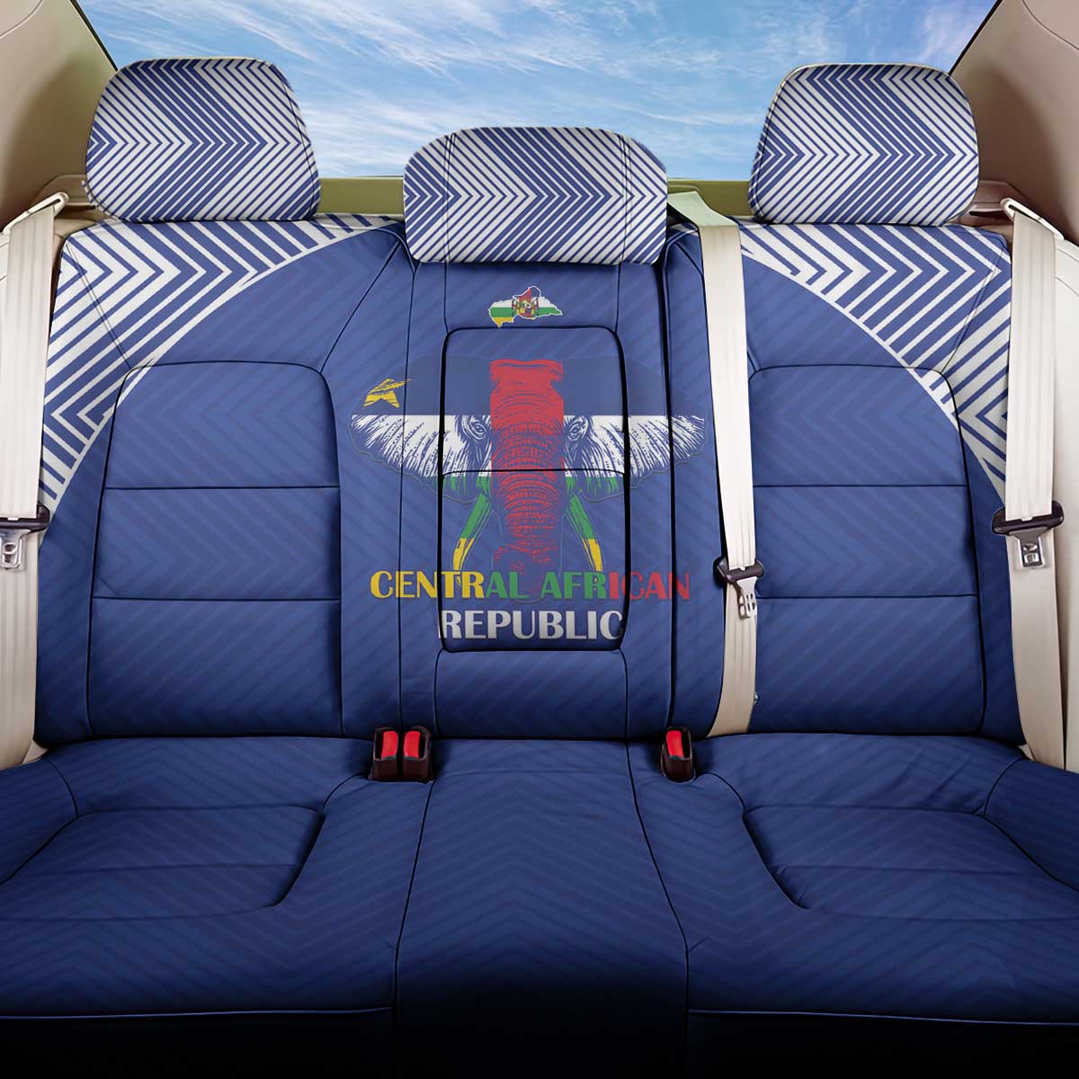 Afro Central African Republic Football Back Car Seat Cover Go Champions - African Pride