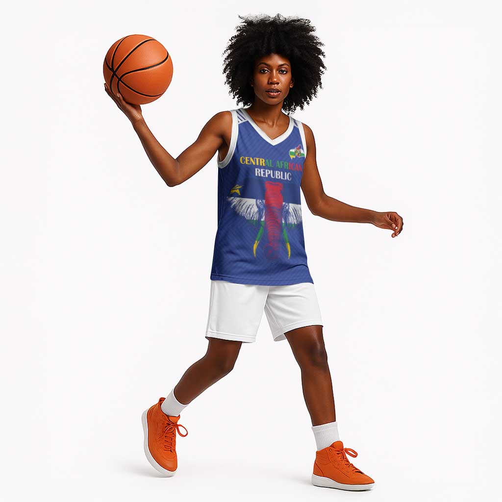 Afro Central African Republic Football Custom Basketball Jersey Go Champions - African Pride