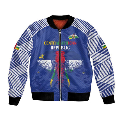 Afro Central African Republic Football Custom Bomber Jacket Go Champions - African Pride