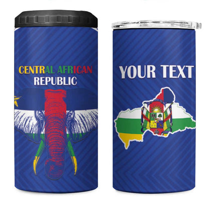 Afro Central African Republic Football Custom 4 in 1 Can Cooler Tumbler Go Champions - African Pride