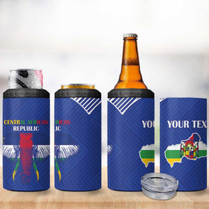 Afro Central African Republic Football Custom 4 in 1 Can Cooler Tumbler Go Champions - African Pride