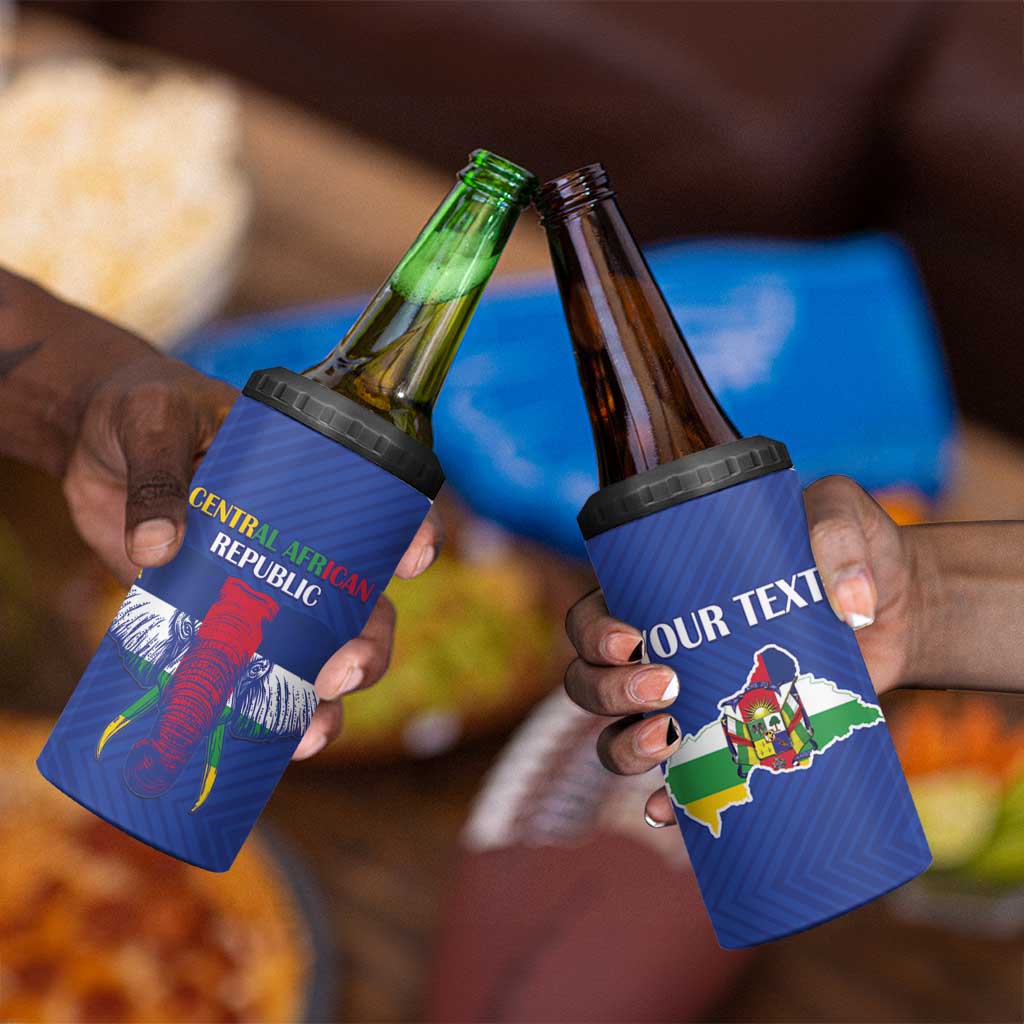 Afro Central African Republic Football Custom 4 in 1 Can Cooler Tumbler Go Champions - African Pride