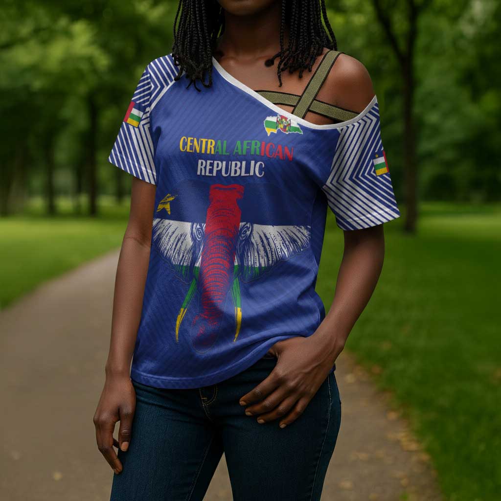 Custom Central African Republic Football Cross Shoulder Shirt Go Champions