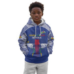 Afro Central African Republic Football Custom Kid Hoodie Go Champions - African Pride