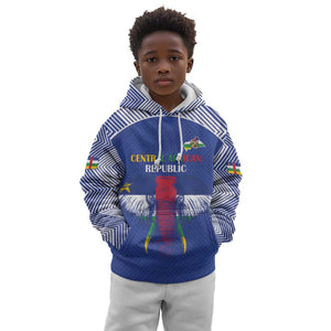 Afro Central African Republic Football Custom Kid Hoodie Go Champions - African Pride