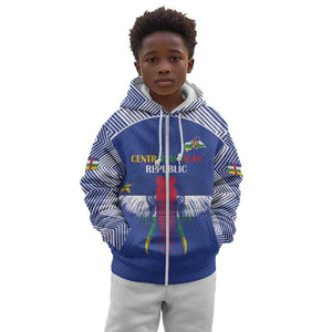 Afro Central African Republic Football Custom Kid Hoodie Go Champions - African Pride