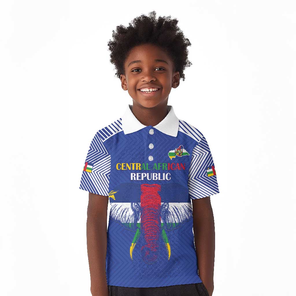Afro Central African Republic Football Custom Kid Polo Shirt Go Champions - African Pride