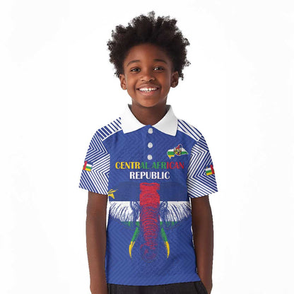Afro Central African Republic Football Custom Kid Polo Shirt Go Champions - African Pride