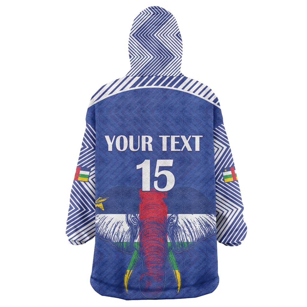 Afro Central African Republic Football Custom Kid Wearable Blanket Hoodie Go Champions - African Pride