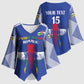 Custom Central African Republic Football Kimono Sleeve Blouse Go Champions