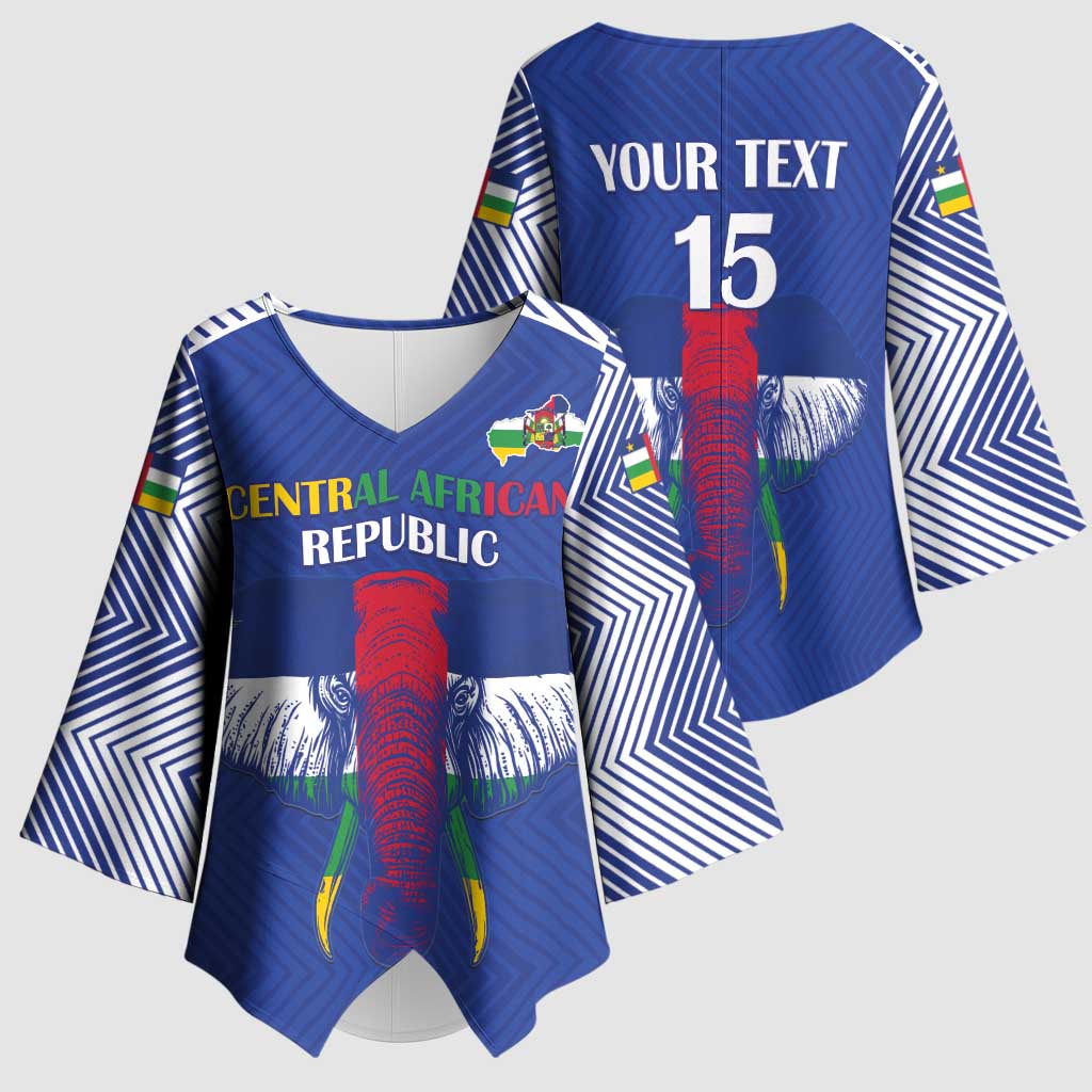 Custom Central African Republic Football Kimono Sleeve Blouse Go Champions