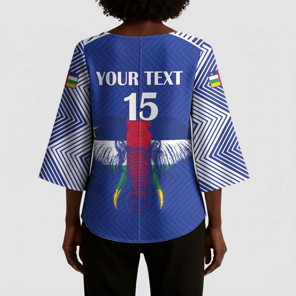 Custom Central African Republic Football Kimono Sleeve Blouse Go Champions