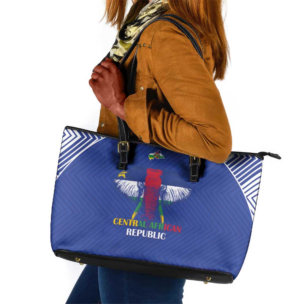 Afro Central African Republic Football Leather Tote Bag Go Champions - African Pride