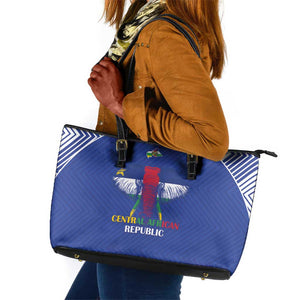 Afro Central African Republic Football Leather Tote Bag Go Champions - African Pride