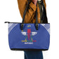 Afro Central African Republic Football Leather Tote Bag Go Champions - African Pride