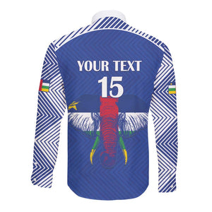 Afro Central African Republic Football Custom Long Sleeve Button Shirt Go Champions - African Pride