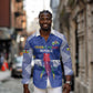 Afro Central African Republic Football Custom Long Sleeve Button Shirt Go Champions - African Pride