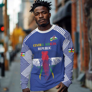 Afro Central African Republic Football Custom Long Sleeve Shirt Go Champions - African Pride