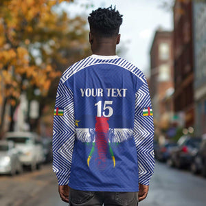 Afro Central African Republic Football Custom Long Sleeve Shirt Go Champions - African Pride