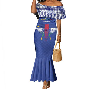 Afro Central African Republic Football Custom Mermaid Dress Go Champions - African Pride