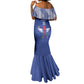 Afro Central African Republic Football Custom Mermaid Dress Go Champions - African Pride