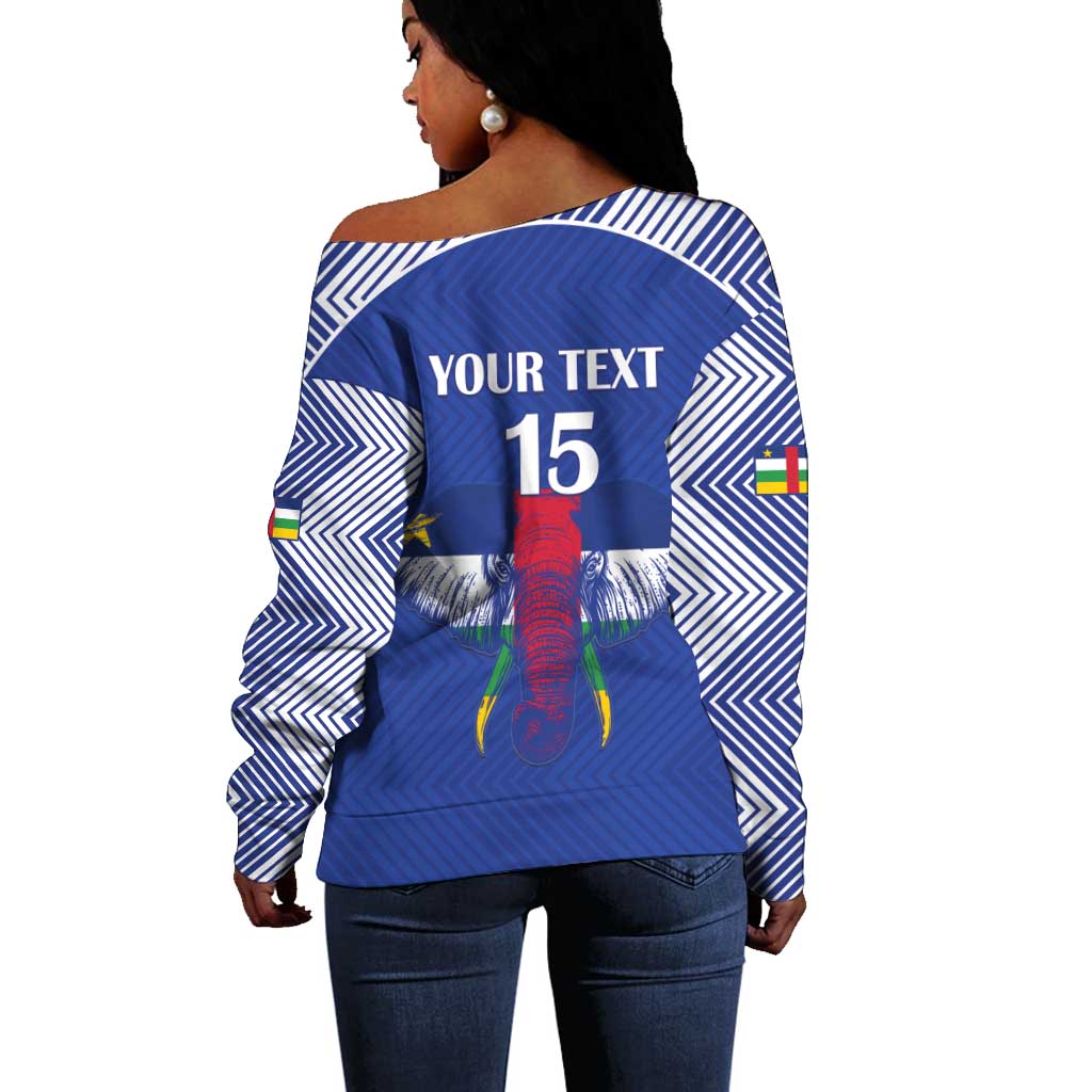 Afro Central African Republic Football Custom Off Shoulder Sweater Go Champions - African Pride
