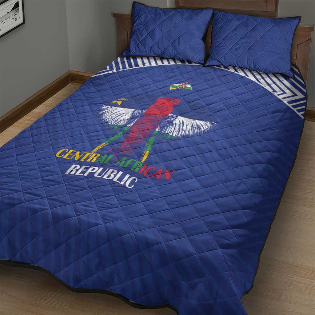 Afro Central African Republic Football Quilt Bed Set Go Champions - African Pride