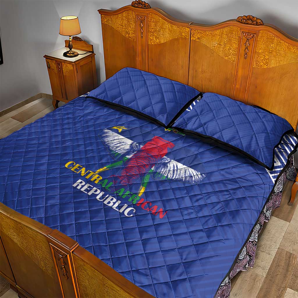 Afro Central African Republic Football Quilt Bed Set Go Champions - African Pride